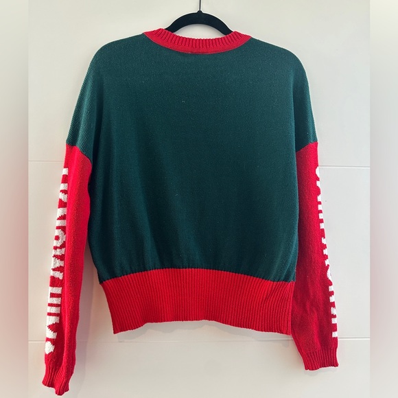 ELF “OMG! Santa!” Green & Red Holiday Ugly Sweater Christmas Party Festive S - Picture 11 of 11